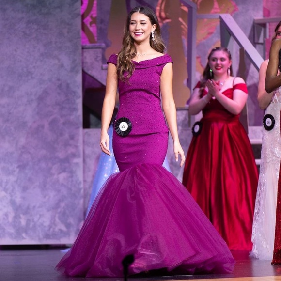 Gorgeous Sherri Hill Plum Pageant Dress. Style 51778, Sz 4 - Picture 1 of 10